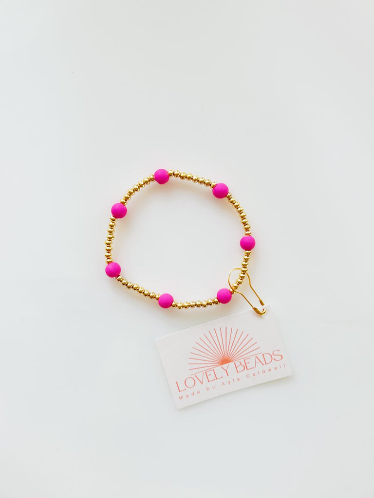 Maroon Dainty Poppi Bracelet | Extended